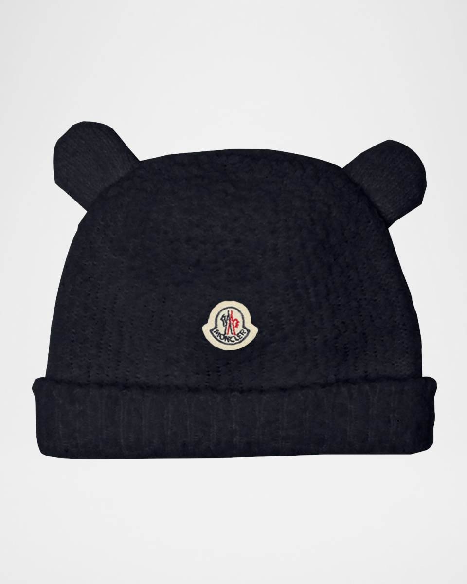 Kid's Wool Fleece Infant Beanie with Teddy Bear Ears